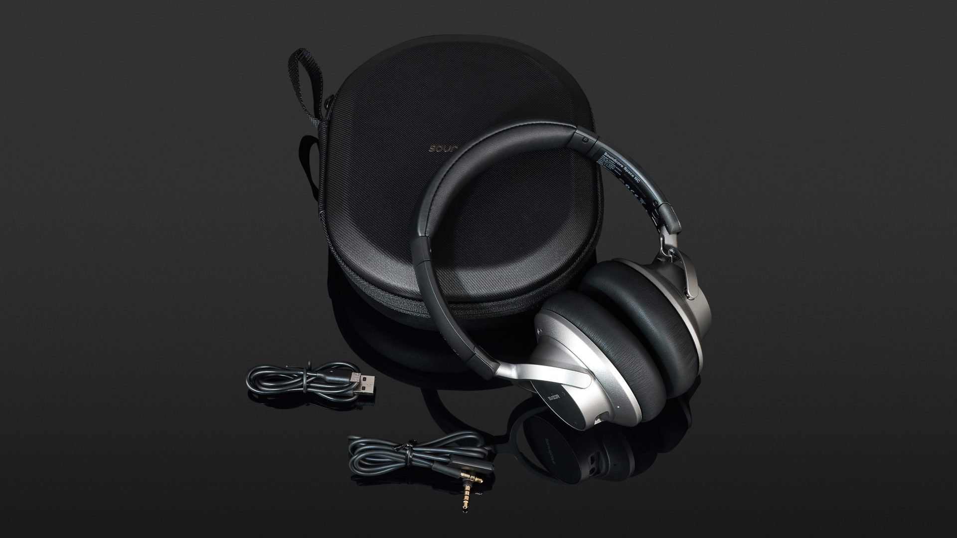 20-Stunden-Playtime-Schwarz/Grau Anker AK-A30210 F1 Soundcore Space NC Wireless Kopfhörer mit Touch-Isolierung 