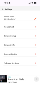 JBL L42ms Music System App