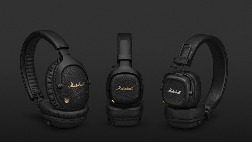 From left: Marshall Monitor III A.N.C., Marshall Milton A.N.C. and Marshall Major V
